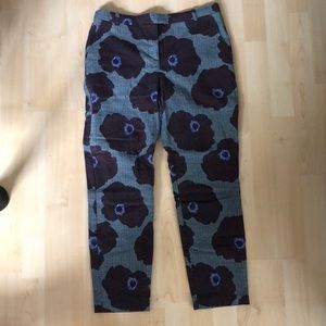 Topshop Petite Floral Printed Cropped Pants